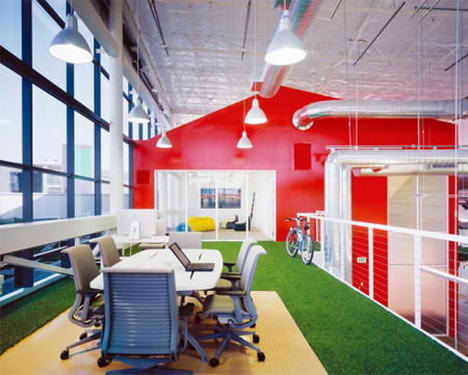 Werkplek bij Google Plex