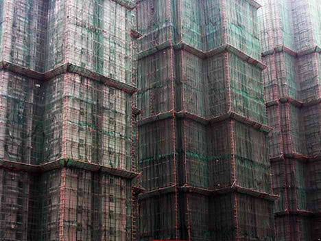 Bamboo scaffolding in Hong Kong