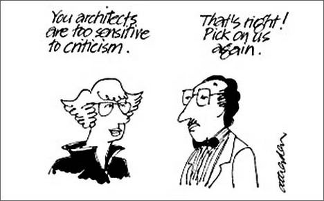 Architecture Criticism Cartoon and Quote Bruce Angle Geoffrey Atherden