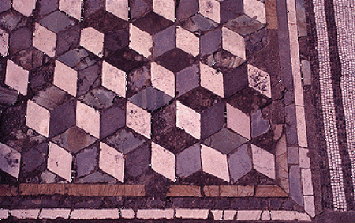 pompeii pavements Architecture and Optical Illusion