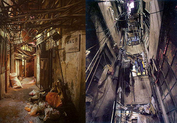 kowloon walled city rubbish alley