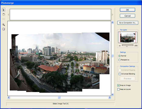 Compose Panorama View Automatically in Photoshop