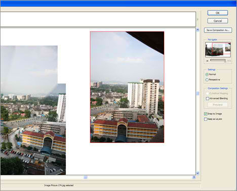 Compose Panorama View Automatically in Photoshop