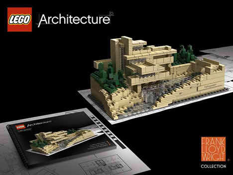 LEGO Architectural Models - Guggenheim Museum and Falling Water