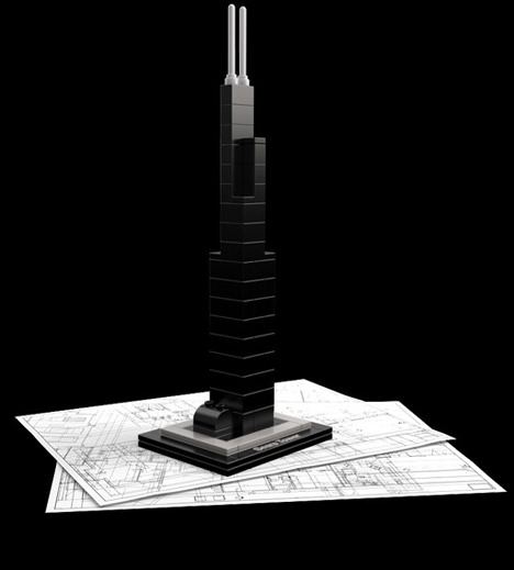 willis tower model blueprint tutorial cad drawings
