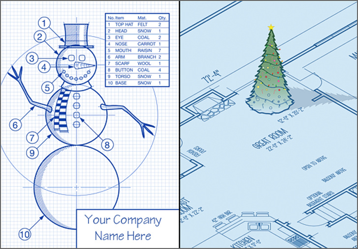 Christmas Card for Architects pinterest instagram twitter facebook