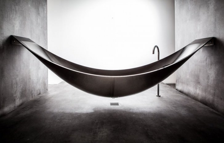 Hammock Shaped Bathtub by SplinterWorks