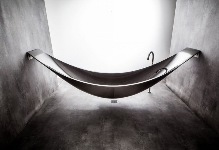 Hammock Shaped Bathtub by SplinterWorks