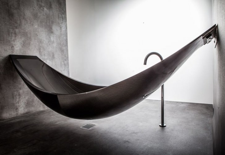 Hammock Shaped Bathtub by SplinterWorks