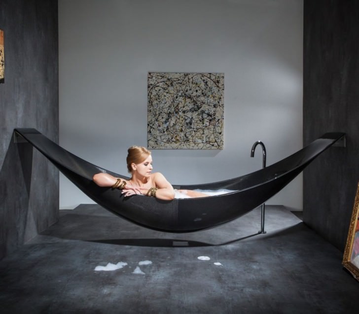 Hammock Shaped Bathtub by SplinterWorks