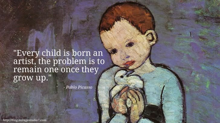 Pablo Picasso Every child is born an artist, the problem is to remain one once they grow up.