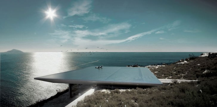 mirage residence architecture small house swimming pool residential design island tiny architect beautiful sunset