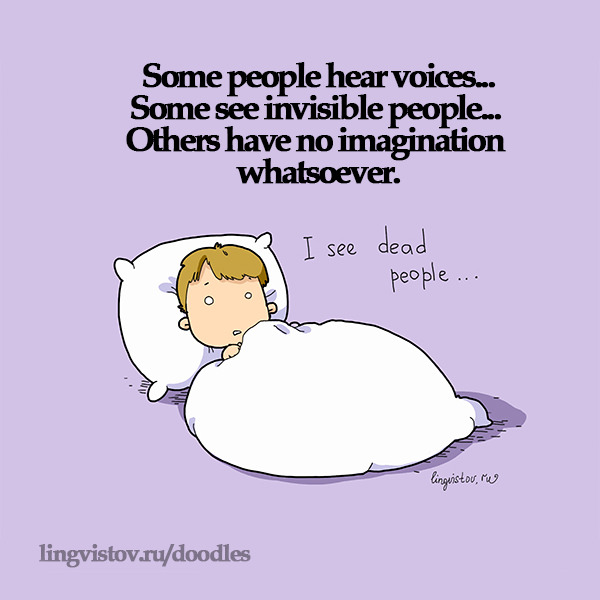 Some people hear voices... Some see invisible people... Others have no imagination whatsoever. Funny Doodles on Coffee Sleeping Working Life instagram pinterest twitter facebook architecture architect