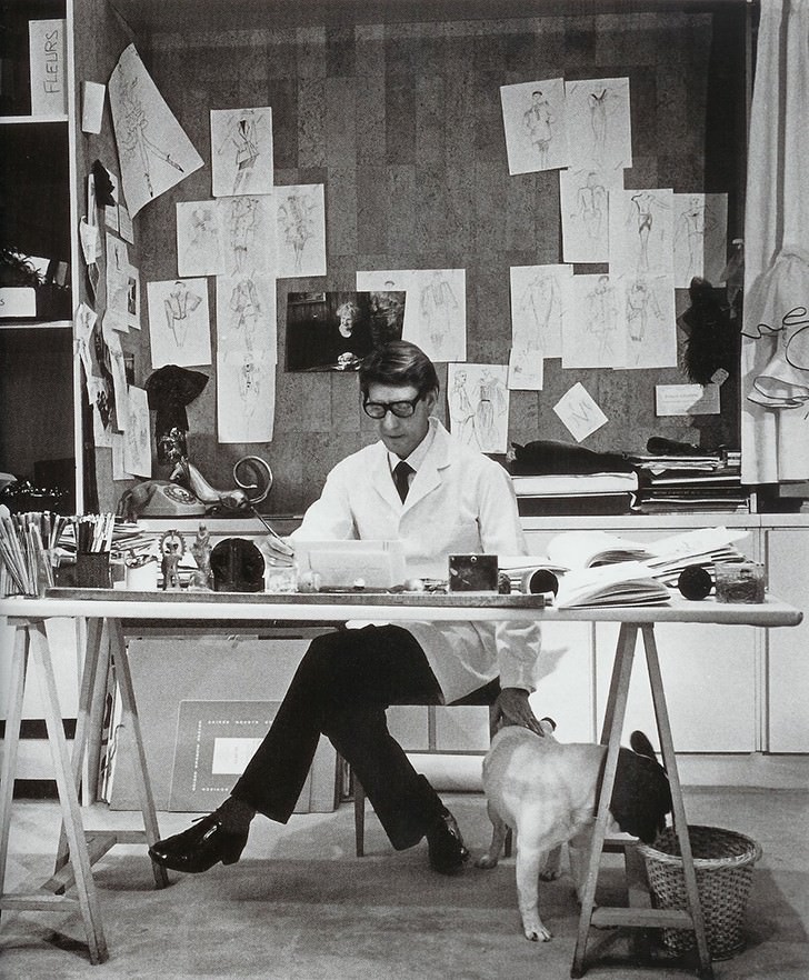 yves saint-laurent office table Work Spaces Of Creative And Successful People