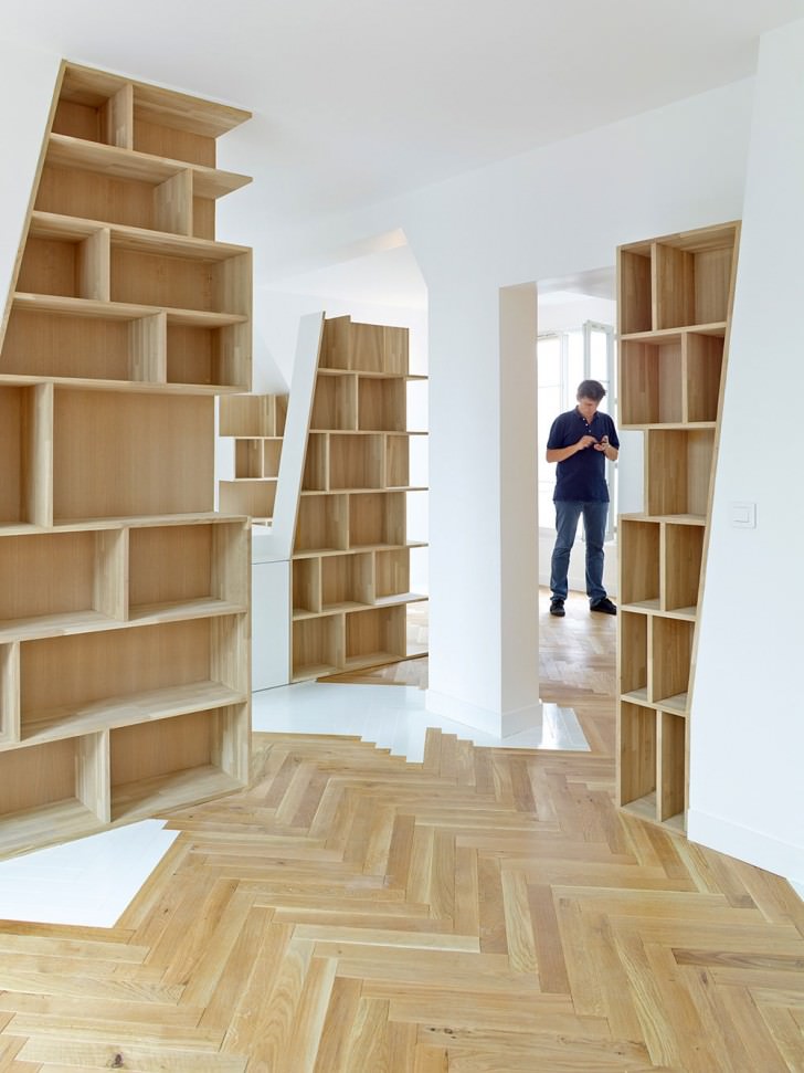 bookshelf book rack architecture