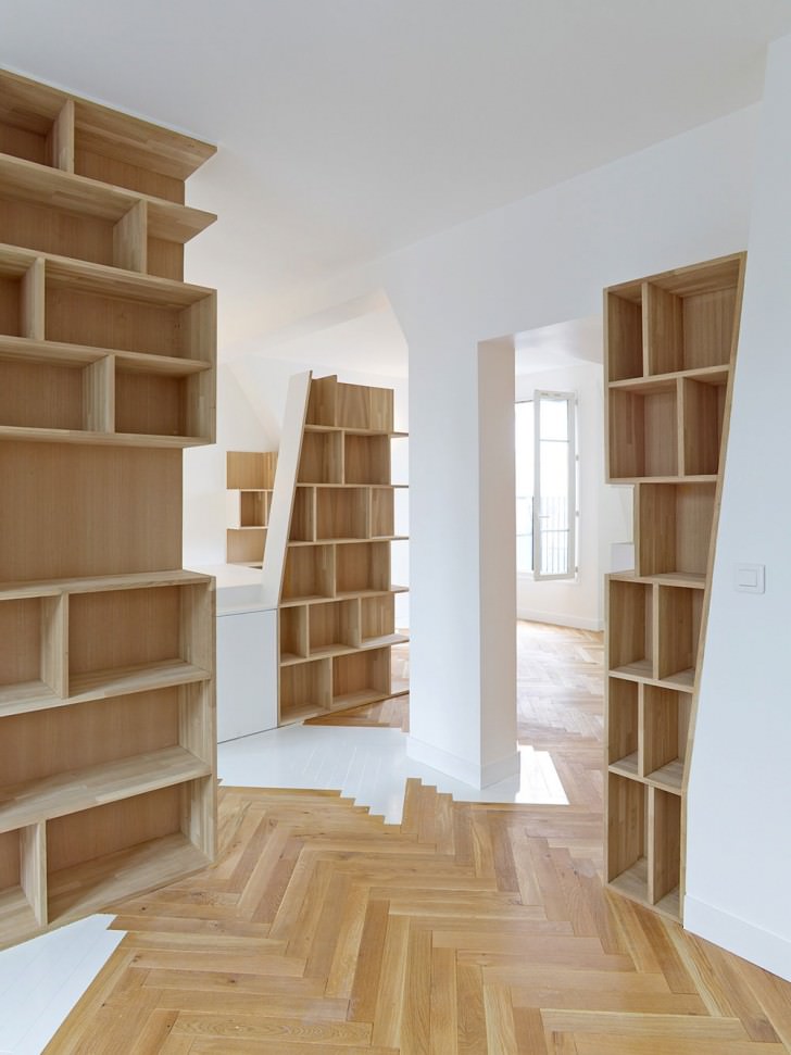 bookshelf book rack architecture