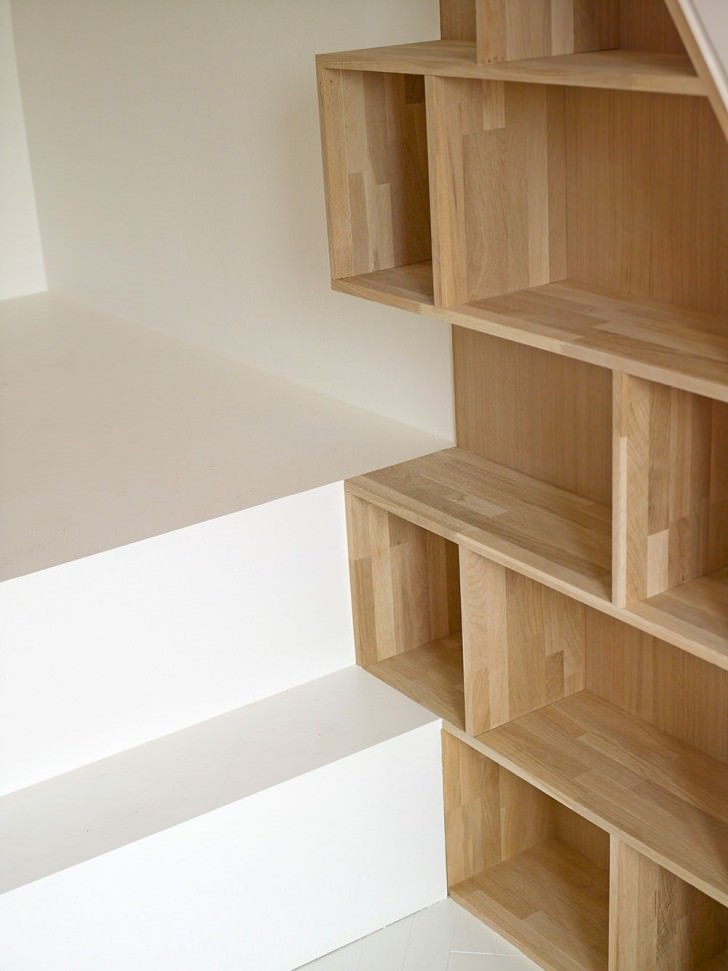 details bookshelf book rack architecture