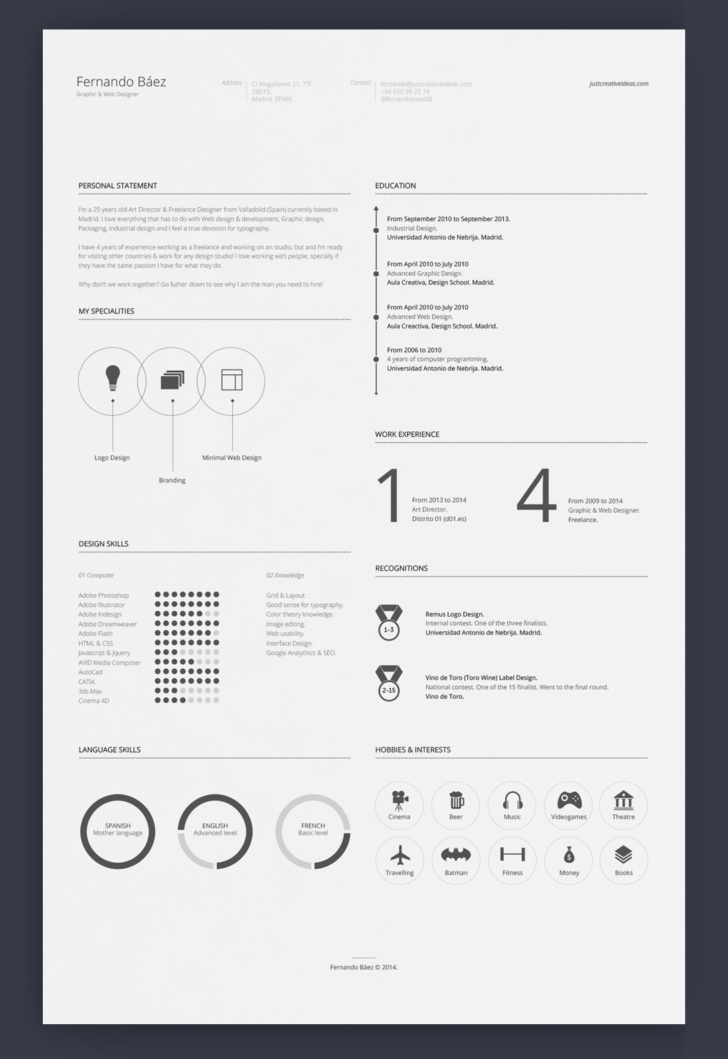 7 Free Editable Minimalist Resume CV In Adobe Illustrator And Photoshop Format