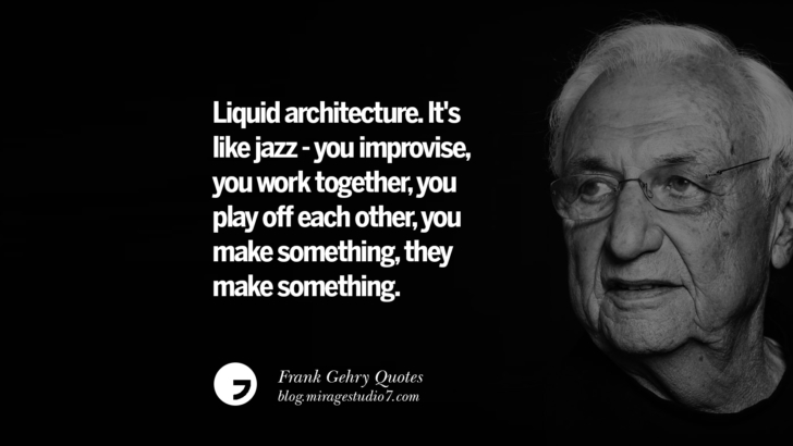 Liquid architecture. It's like jazz - you improvise, you work together, you play off each other, you make something, they make something. And I think it's a way of - for me, it's a way of trying to understand the city, and what might happen in the city. Frank Gehry Quotes On Liquid Architecture, Space And Gravity