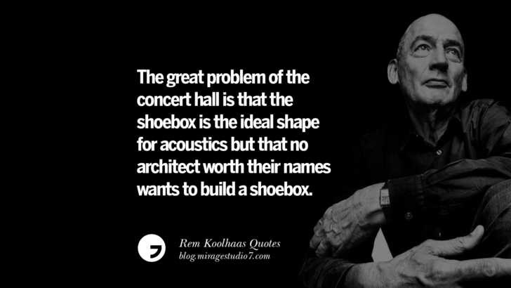 The great problem of the concert hall is that the shoebox is the ideal shape for acoustics but that no architect worth their names wants to build a shoebox.